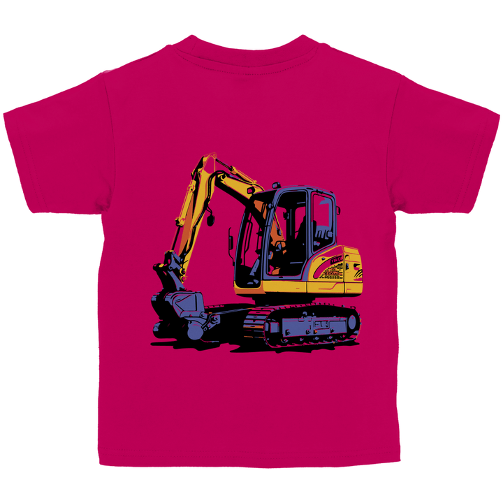 Bagger Kinder T-Shirt mit Rückendruck - Textilzauber