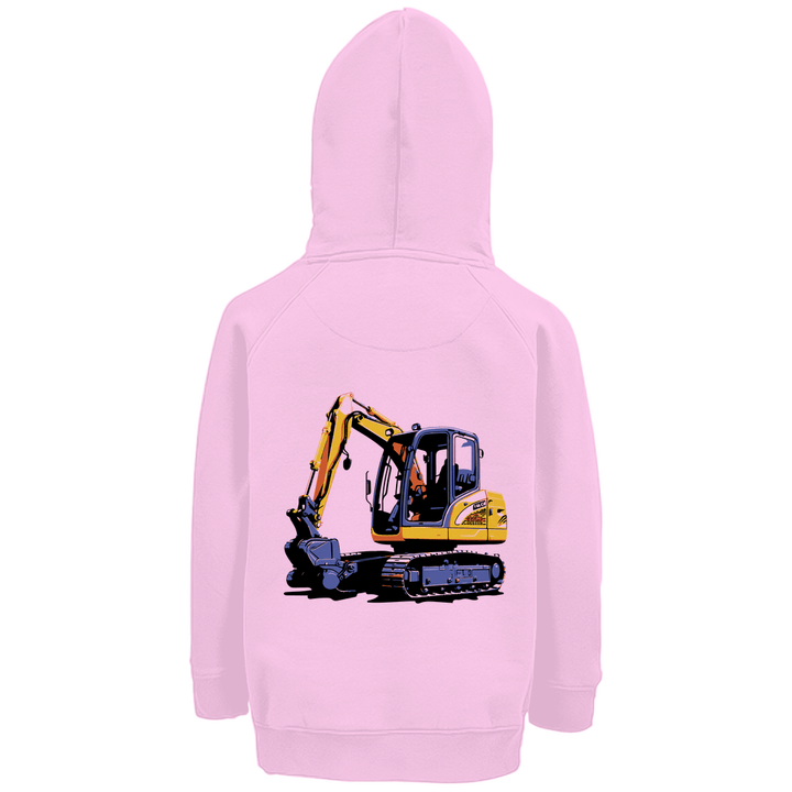 Bagger Premium Bio Kinderhoodie mit Rückendruck - Textilzauber