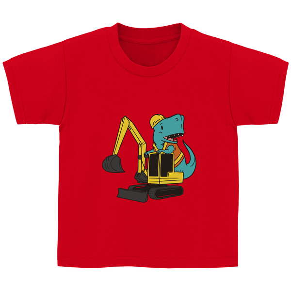 Bauarbeiter Dino - Kinder T - Shirt - Textilzauber