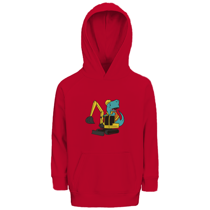 Bauarbeiter Dino - Premium Bio Kinderhoodie - Textilzauber