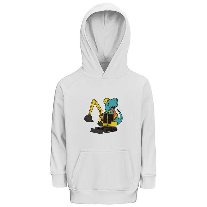 Bauarbeiter Dino - Premium Bio Kinderhoodie - Textilzauber