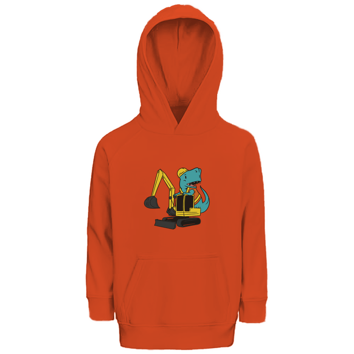 Bauarbeiter Dino - Premium Bio Kinderhoodie - Textilzauber