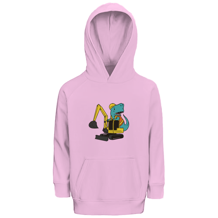 Bauarbeiter Dino - Premium Bio Kinderhoodie - Textilzauber