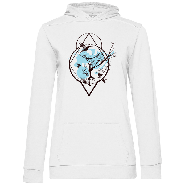 Baum und Vögel - Damen Hoodie - Textilzauber