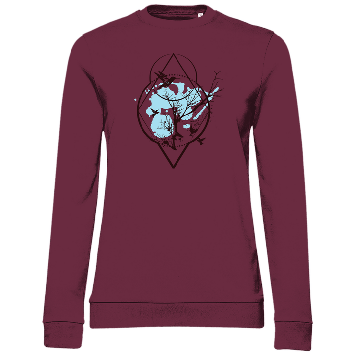 Baum und Vögel - Damen Sweatshirt - Textilzauber