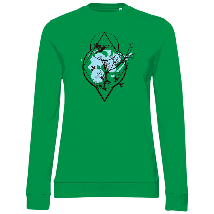 Baum und Vögel - Damen Sweatshirt - Textilzauber