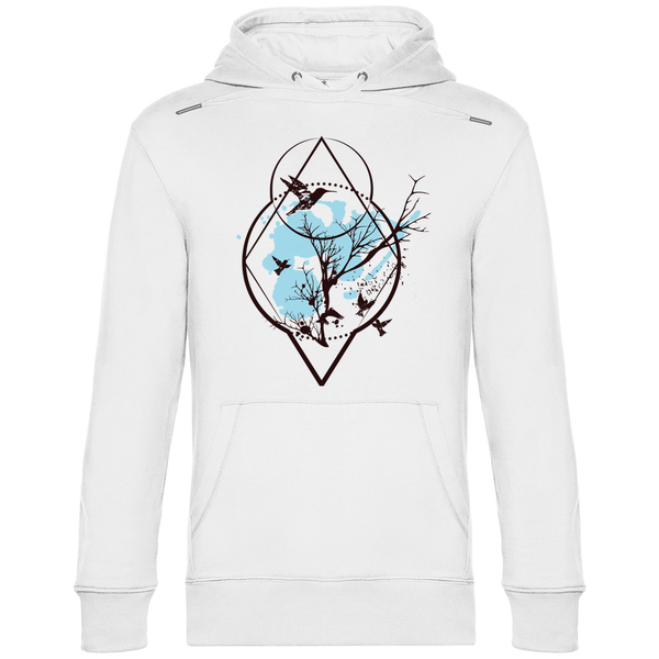 Baum und Vögel - Herren Hoodie - Textilzauber