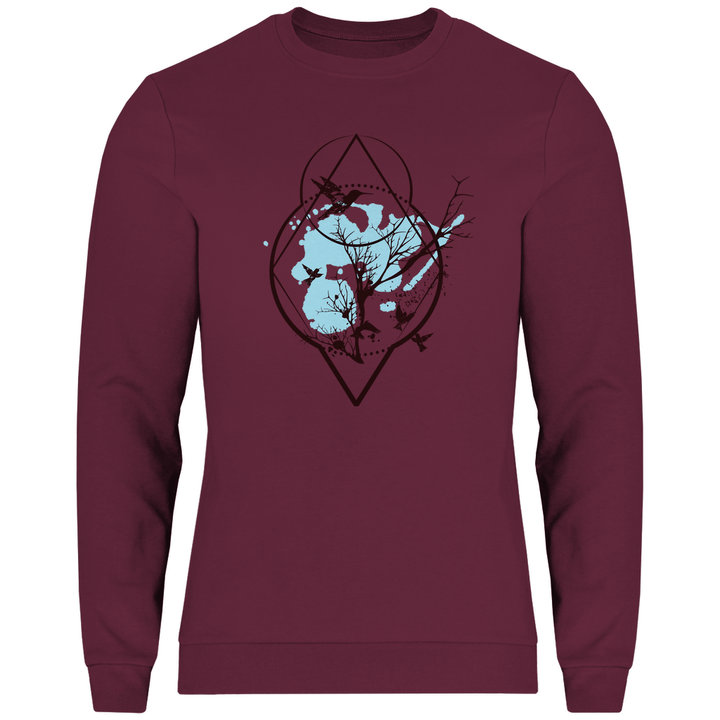 Baum und Vögel - Herren Sweatshirt - Textilzauber