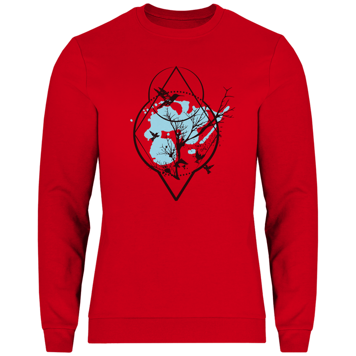 Baum und Vögel - Herren Sweatshirt - Textilzauber