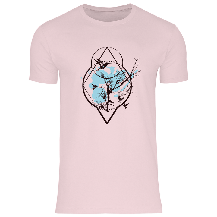 Baum und Vögel - Herren T - Shirt - Textilzauber