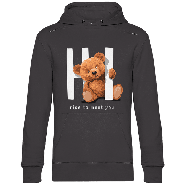 Begrüßungs Teddy - Herren Hoodie - Textilzauber