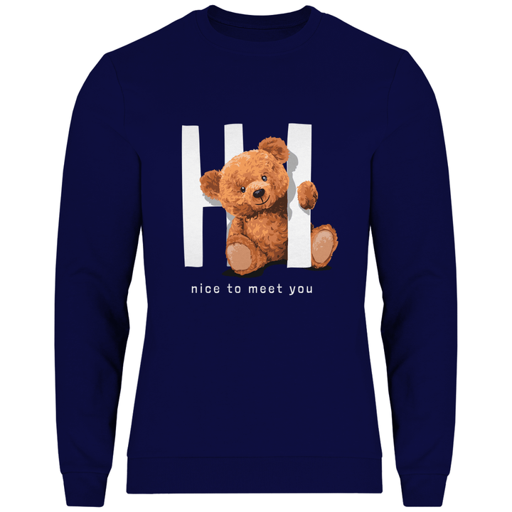 Begrüßungs Teddy - Herren Sweatshirt - Textilzauber