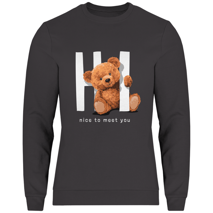 Begrüßungs Teddy - Herren Sweatshirt - Textilzauber