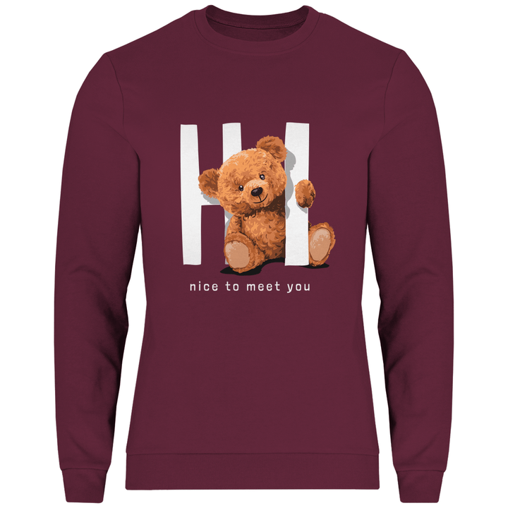 Begrüßungs Teddy - Herren Sweatshirt - Textilzauber