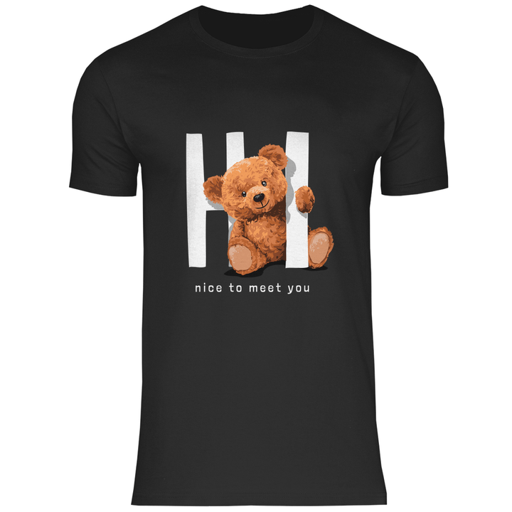 Begrüßungs Teddy - Herren T - Shirt - Textilzauber