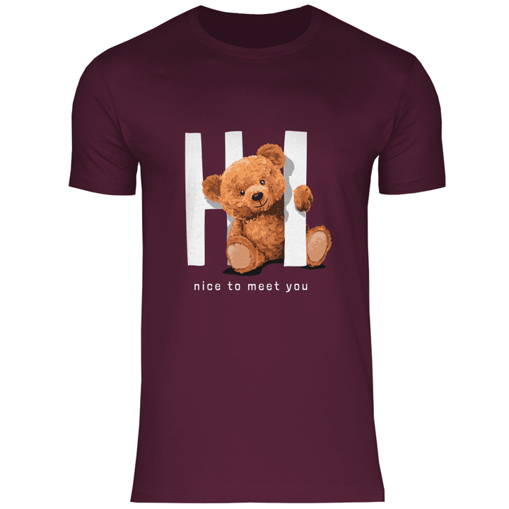 Begrüßungs Teddy - Herren T - Shirt - Textilzauber