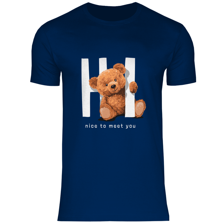Begrüßungs Teddy - Herren T - Shirt - Textilzauber