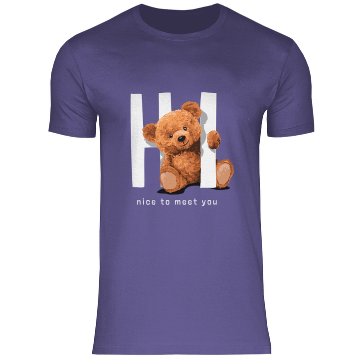 Begrüßungs Teddy - Herren T - Shirt - Textilzauber