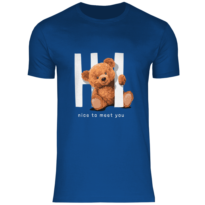 Begrüßungs Teddy - Herren T - Shirt - Textilzauber