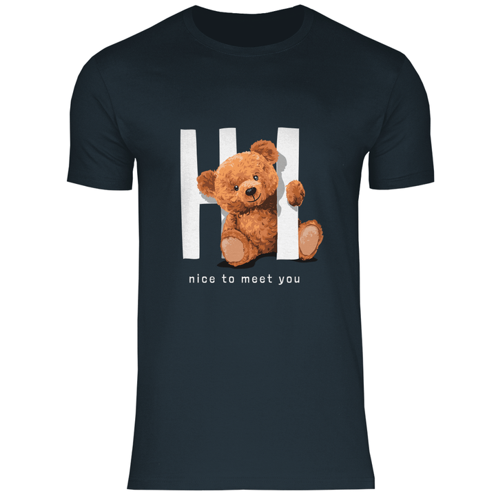Begrüßungs Teddy - Herren T - Shirt - Textilzauber
