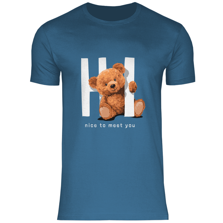 Begrüßungs Teddy - Herren T - Shirt - Textilzauber