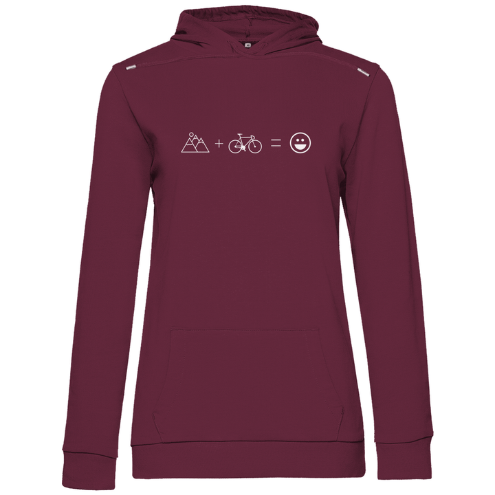 Berge & Rad = Glück - Damen Hoodie - Textilzauber
