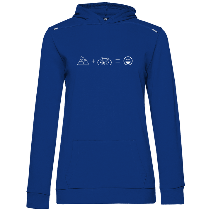 Berge & Rad = Glück - Damen Hoodie - Textilzauber