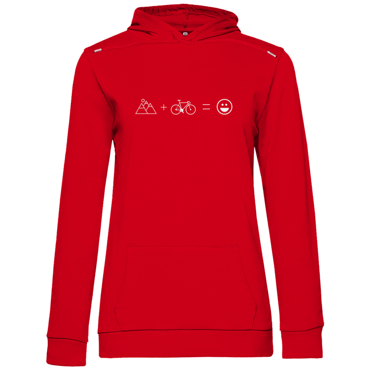 Berge & Rad = Glück - Damen Hoodie - Textilzauber