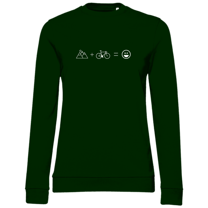 Berge & Rad = Glück - Damen Sweatshirt - Textilzauber