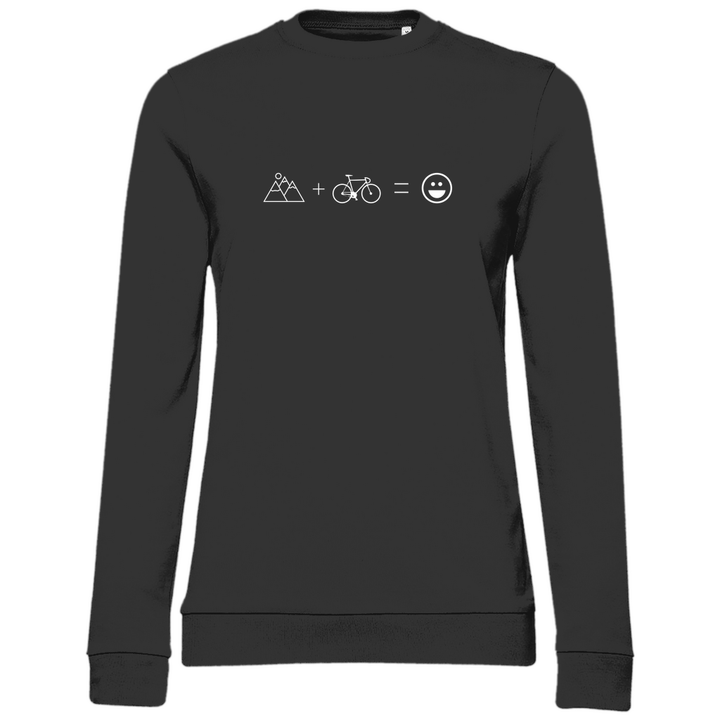Berge & Rad = Glück - Damen Sweatshirt - Textilzauber