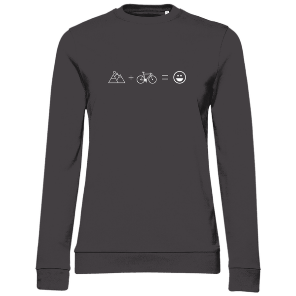 Berge & Rad = Glück - Damen Sweatshirt - Textilzauber