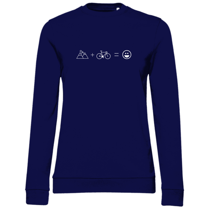 Berge & Rad = Glück - Damen Sweatshirt - Textilzauber