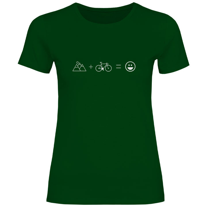 Berge & Rad = Glück - Damen T - Shirt - Textilzauber
