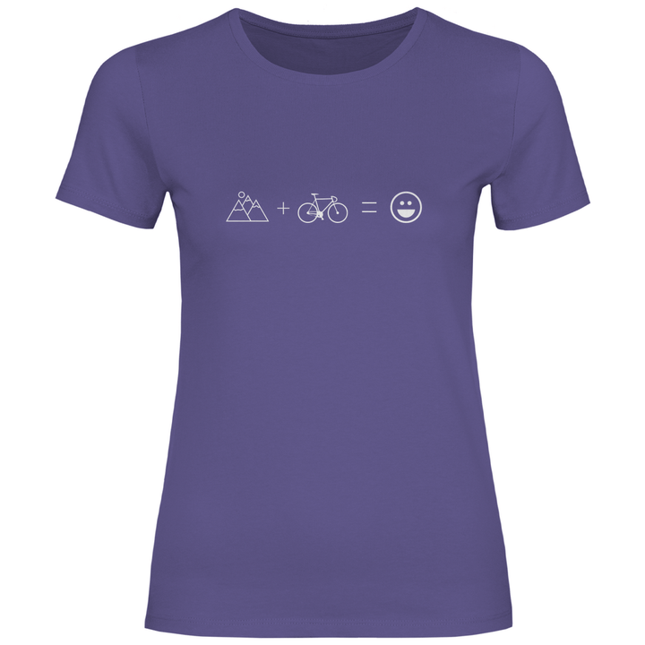 Berge & Rad = Glück - Damen T - Shirt - Textilzauber