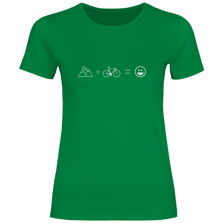Berge & Rad = Glück - Damen T - Shirt - Textilzauber