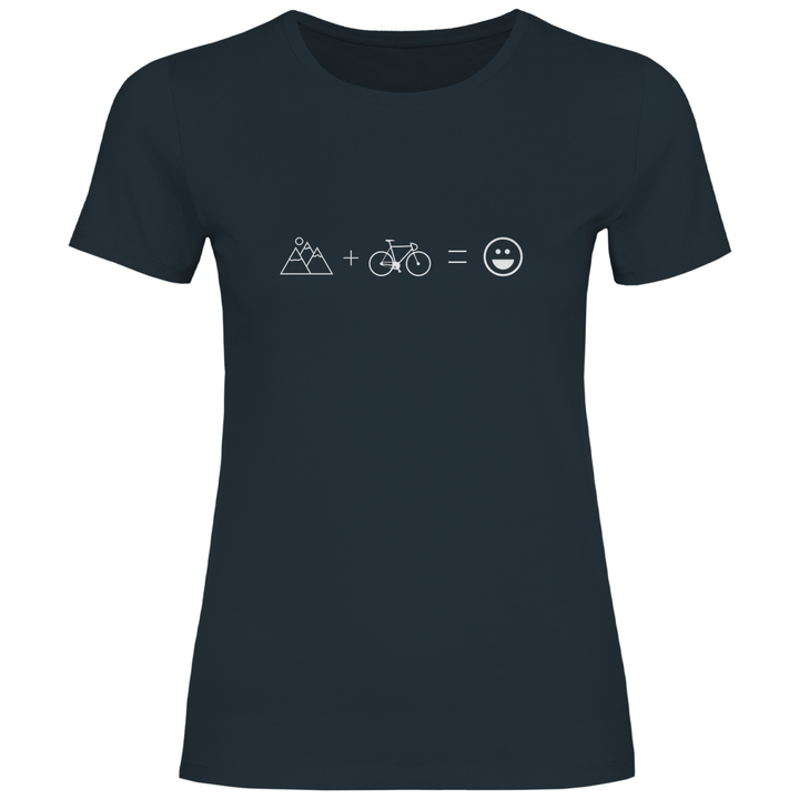 Berge & Rad = Glück - Damen T - Shirt - Textilzauber