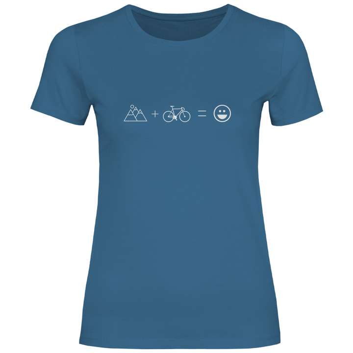 Berge & Rad = Glück - Damen T - Shirt - Textilzauber