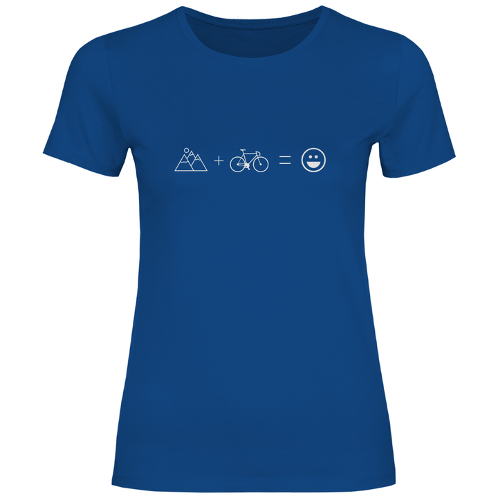 Berge & Rad = Glück - Damen T - Shirt - Textilzauber