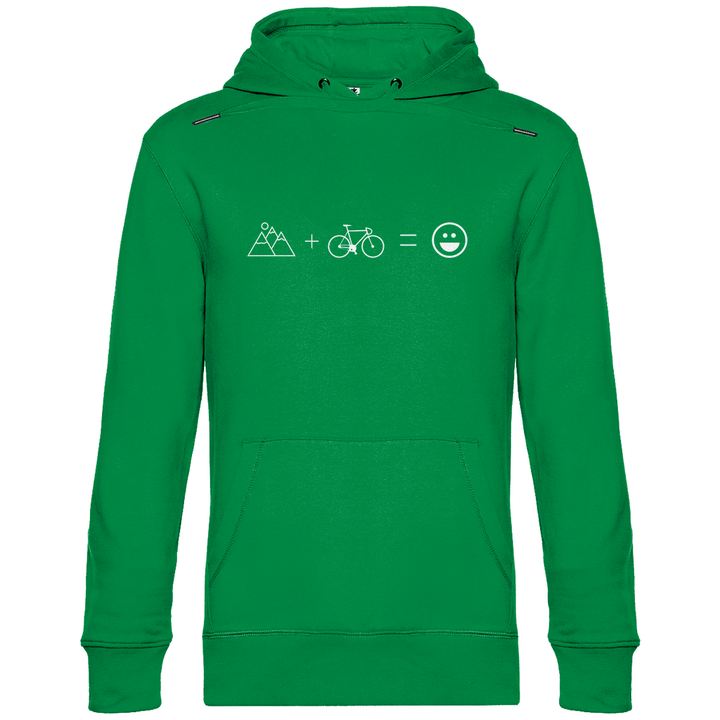 Berge & Rad = Glück - Herren Hoodie - Textilzauber