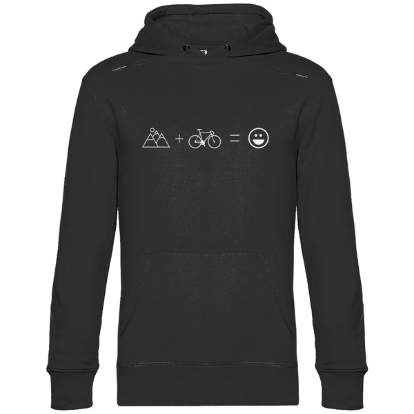 Berge & Rad = Glück - Herren Hoodie - Textilzauber