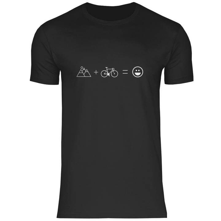 Berge & Rad = Glück - Herren T - Shirt - Textilzauber