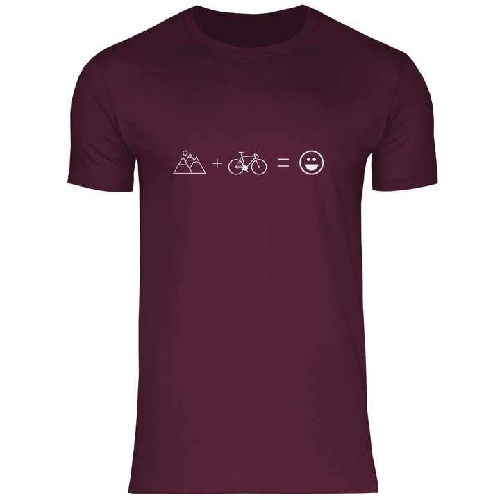 Berge & Rad = Glück - Herren T - Shirt - Textilzauber