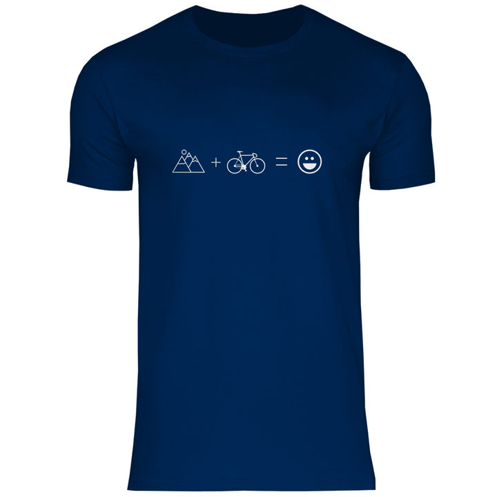 Berge & Rad = Glück - Herren T - Shirt - Textilzauber