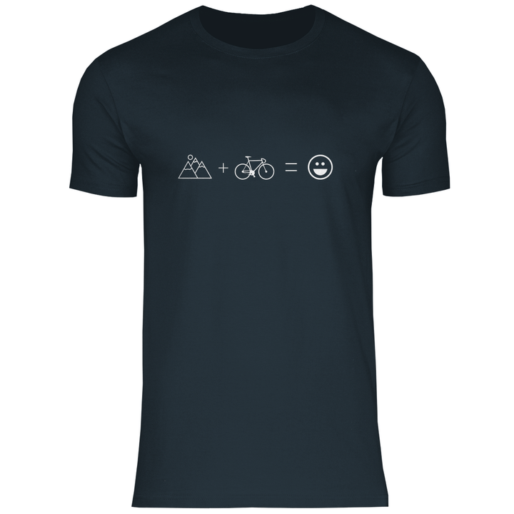 Berge & Rad = Glück - Herren T - Shirt - Textilzauber
