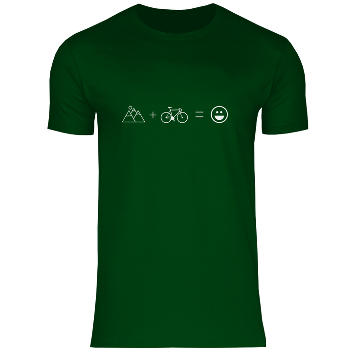 Berge & Rad = Glück - Herren T - Shirt - Textilzauber