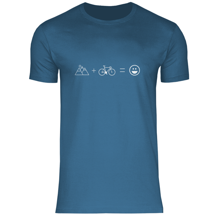 Berge & Rad = Glück - Herren T - Shirt - Textilzauber