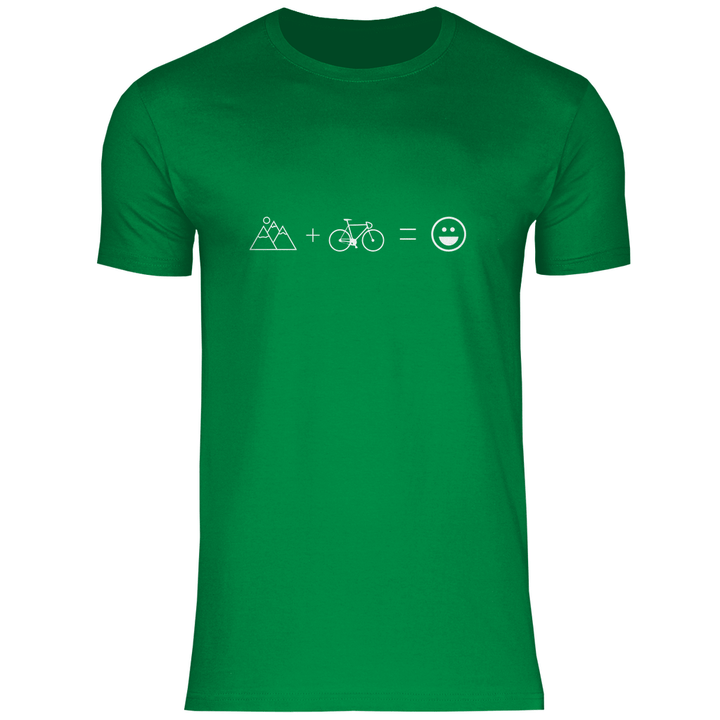 Berge & Rad = Glück - Herren T - Shirt - Textilzauber
