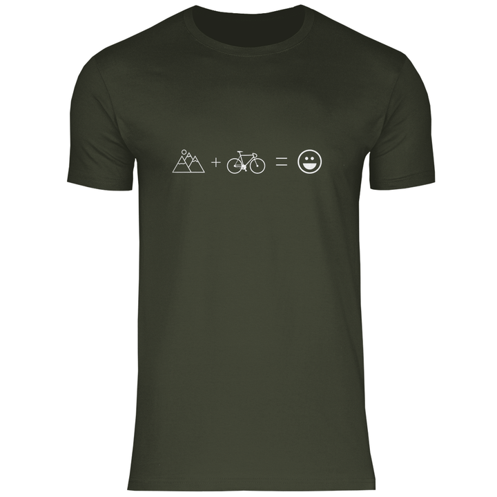 Berge & Rad = Glück - Herren T - Shirt - Textilzauber