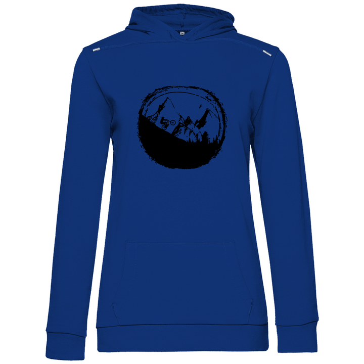 Biken in den Bergen - Damen Hoodie - Textilzauber