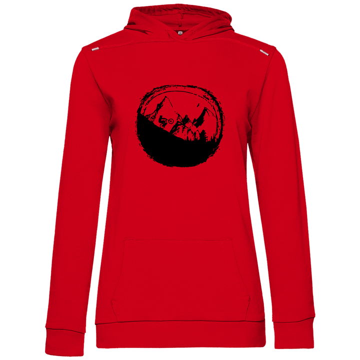 Biken in den Bergen - Damen Hoodie - Textilzauber